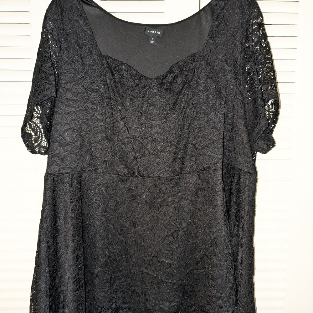 Torrid Black Lace Top